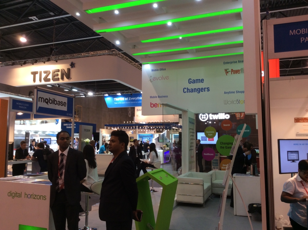 Digital Horizons Employees Anup Shinde and Saswata Banerjee at Mobile World Congress 2015