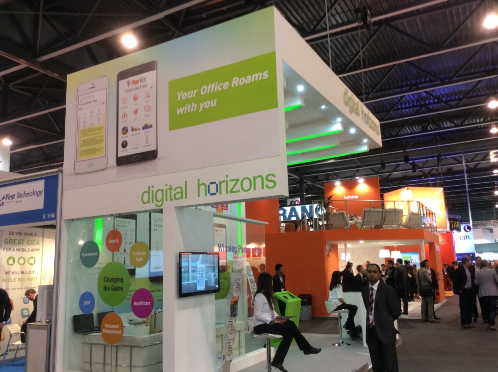 Digital Horizons Employees Anup Shinde and Saswata Banerjee at Mobile World Congress 2015