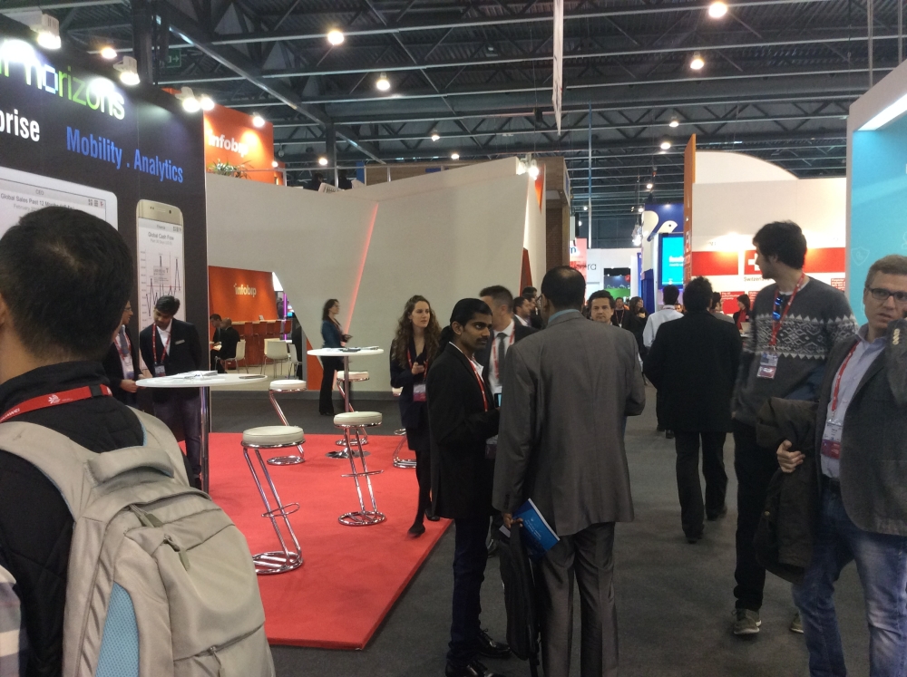 Digital Horizons Employees Ajay Soni, Girish BS, Sushant Tiwari at Mobile World Congress 2016